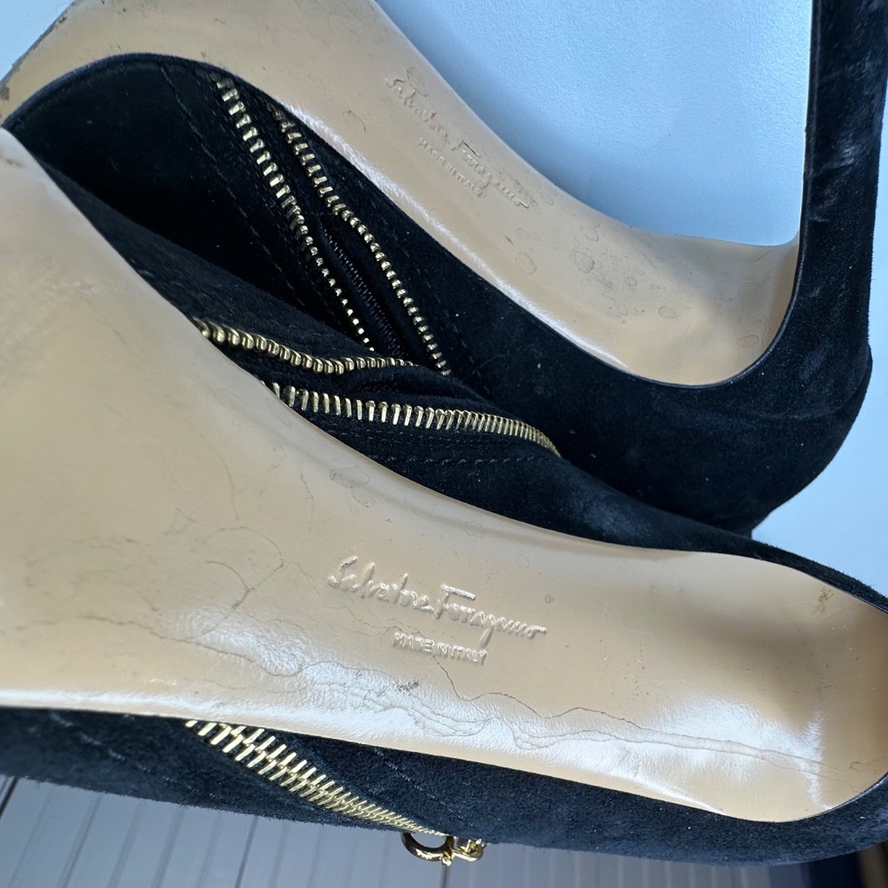 Salvatore Ferragamo Black Heeled Boots - Picture 10 of 16